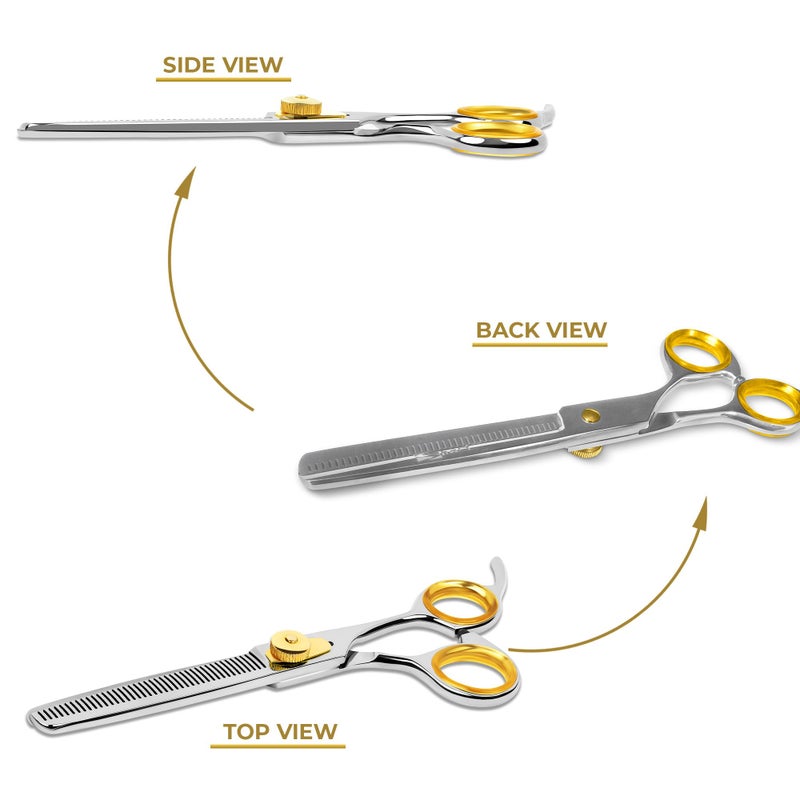 Sharf Professional Cat and Dog Grooming Scissors 6.5" 42-Tooth heavy-duty Thinning Scissors for Dogs and Cats, 440c Japanese Steel Comfortable Long-Lasting Sharpness for Years - Image 5